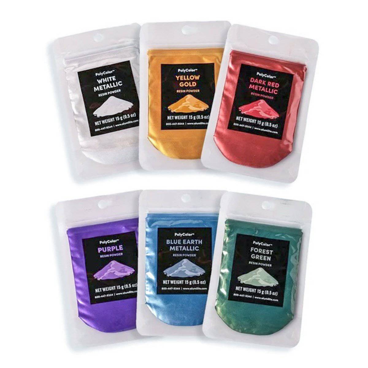 PolyColor Resin Powder Primary 6pk - 15g – Alumilite